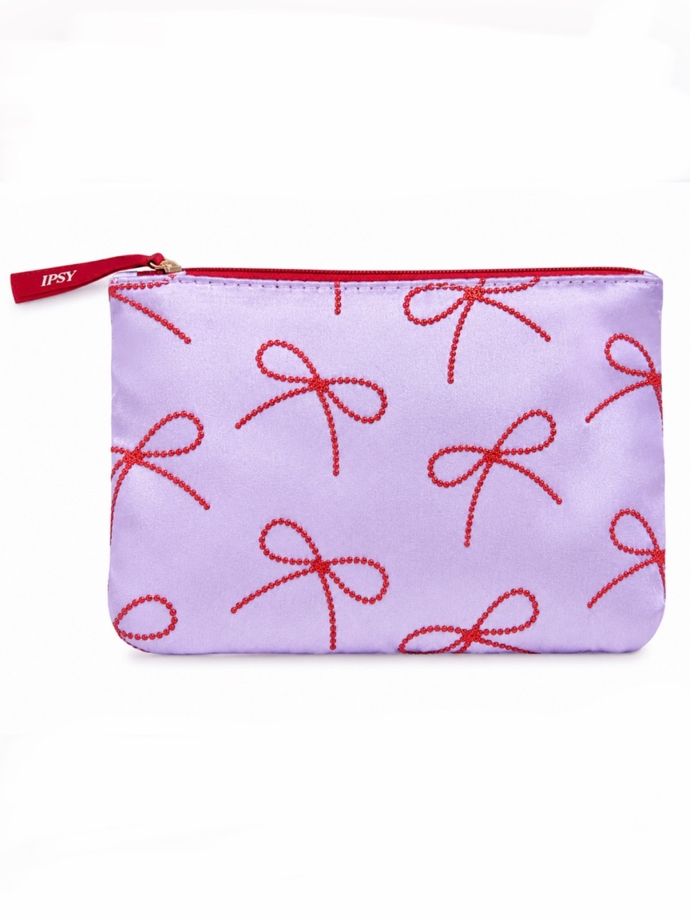 Ipsy Lavender with Bows Pouch December 2025